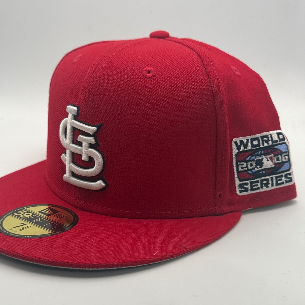 New Era St. Louis Cardinals 2006 World Series 59FIFTY Fitted Hat 7 5/8 Red Wool